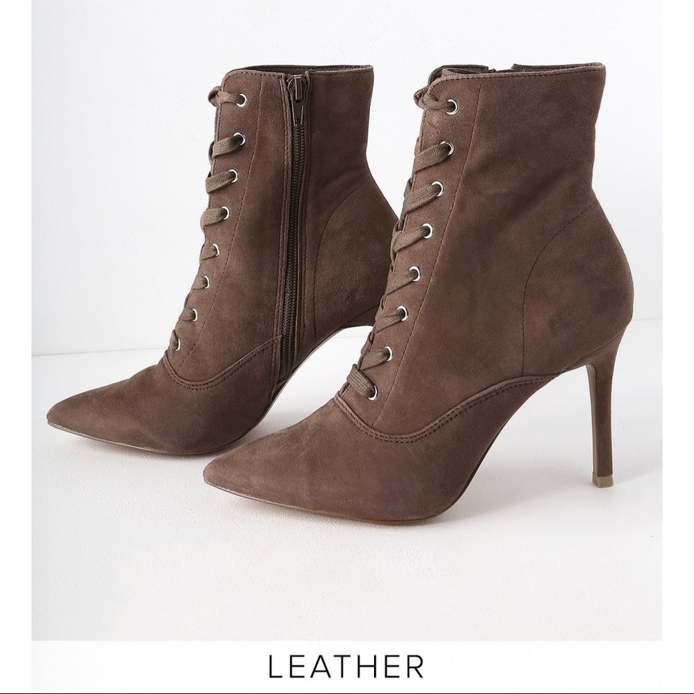 Brown Leather Women's Ankle Boots